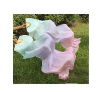 GBYUHAIJUN Fan Veil Soie,Voile De Danse Orientale Éventail de Danse en Soie véritable, Accessoires scène du Ventre, éventails Teints à la Main, voiles Plusieurs Couleurs(FS2053,1pc Right hand-120cm)