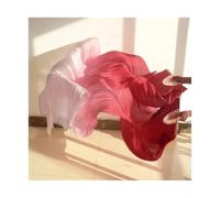 GBYUHAIJUN Fan Veil Soie,Voile De Danse Orientale Éventail de Danse en Soie véritable, Accessoires scène du Ventre, éventails Teints à la Main, voiles Plusieurs Couleurs(FS713,1pc Right hand-180cm)