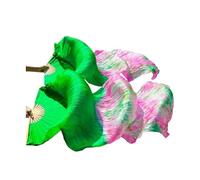 GBYUHAIJUN Fan Veil Soie,Voile De Danse Orientale Eventails de Danse du Ventre en Soie Danse Véritable/Rayonne Éventails Main Gauche + Droite 150/180 * 90 cm(8,210cm Imitation Silk)