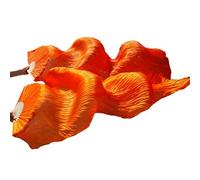 GBYUHAIJUN Fan Veil Soie,Voile De Danse Orientale Éventails en Tissu de Soie 1 Paire d'éventails Danse du Ventre Faits à la Main for Femmes Blanc + Vert 180 * 90(02,150x90cm Real Silk)