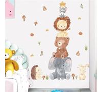GBZHMCASE Autocollants muraux animaux mignons pour décoration d'intérieur, chambre d'enfant, jardin d'enfants, papier peint autocollant(A)