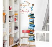 GBZHMCASE Autocollants muraux décoratifs pour salle d'étude, salle de classe, bibliothèque, pour encourager le travail acharné et les citations d'étude