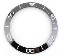 GBZIJIE Bague De Lunette De Montre Insert de Lunette en céramique Bleu Noir 39mm □ 41mm Dial Man Watch Face Remplacer l'accessoire(Black 1)