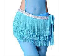 GBZIJIE Ceinture Danse Femme Sexy Costumes de danse du ventre Sexy Silver Tassel Belly Ceinture pour femme Dance Costume Foulard HIP(B)
