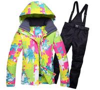 GBZIJIE Ensemble Veste et Pantalon de Ski Costume de Ski d'hiver Femmes Veste et Pantalon for Femmes Chaudes étanche à la Coupe-Vent Costumes Snowboard(1,XL)