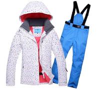 GBZIJIE Ensemble Veste et Pantalon de Ski Costume de Ski Femmes Set Everoffreproof Wildth Vêtements Veste Pantalon Neige Ski d'hiver et Costumes Snowboard(5,M)