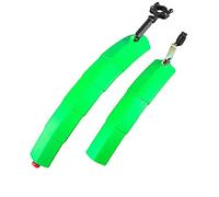 GBZIJIE Garde Boue Velo Réglable Fender à vélos télescopique Pliante Boue de la Montagne Meuble Voiture 26 27,5 Pouces Longue lumière Queue d'eau Pouce(Green)