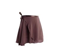 GBZIJIE Justaucorps Danse Femme,Jupe Danse Jupes de Ballet for Femmes, Jupes en Mousseline à Lacets, Danse, Justaucorps for Adultes, d'entraînement, Mini-Jupes Tutu(Brown,Height 100cm-135cm)