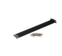 GBZIJIE Rayon Velo,Spoke 10pcs Ayons Et Écrous en Acier À Haute Teneur Carbone De Vélo 13G/12G/aiguille Tricoter 78/134/191/197/216/222/224/207/270 Mm(Black 12G 210mm-01)