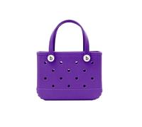 GBZIJIE Sac de Plage Femme Imperméable Mini sac fourre-tout de plage en caoutchouc for enfant, taille XL, LM, EVA, imperméable, panier rangement d'été, courses femme(Purple,M)