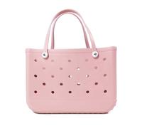 GBZIJIE Sac de Plage Femme Imperméable Mini sac fourre-tout de plage en caoutchouc for enfant, taille XL, LM, EVA, imperméable, panier rangement d'été, courses femme(Pink,XL)