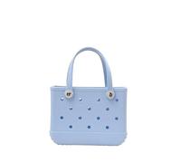 GBZIJIE Sac de Plage Femme Imperméable Panier de rangement d'été imperméable en EVA, mini sac plage for femme, courses, fourre-tout caoutchouc pique-nique(Light blue)