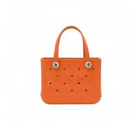 GBZIJIE Sac de Plage Femme Imperméable Panier de rangement d'été imperméable en EVA, mini sac plage for femme, courses, fourre-tout caoutchouc pique-nique(Orange)