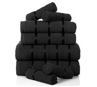 GC GAVENO CAVAILIA Boston Serviette, Coton, Noir, 8Pc Bale Set