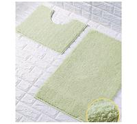 GC GAVENO CAVAILIA Brillante Ensemble de Bain, mémoire de Forme Mousse viscoélastique Avant : 100 Chenille Dos : Latex PVC antidérapant, Microfibre-Menthe, Bath Set (2PC)