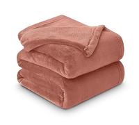 GC GAVENO CAVAILIA Couverture Polaire de Luxe en Vison, Chaude et Thermique, jeté Douillet pour canapés, Rose pâle, 200 x 240 cm