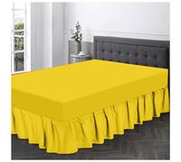 GC GAVENO CAVAILIA Diamond Plain Dyed Tour de lit, Polyester-Coton, Citron, Simple