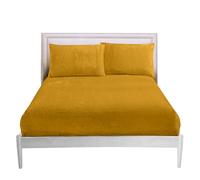 GC GAVENO CAVAILIA Drap-Housse Luxueux en Polaire Super Doux, Chaud et Confortable (Ocre, Double Drap Assorti), 544241