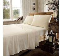 GC GAVENO CAVAILIA Drap-Housse uni en Flanelle 100% Coton brossé pour Chambre à Coucher - Draps Plats en Flanelle avec taies d'oreiller en Coton - Rose