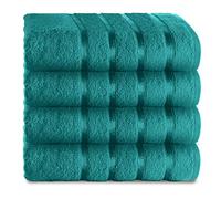 GC GAVENO CAVAILIA Egyptian Thick Absorbent GSM [Pack of 4-Teal ] Gaveno Cavailia Kensington Lot de 4 essuie-Mains en Coton égyptien épais et Absorbant 500 g/m² Bleu Sarcelle, Hand Towel (50x80 Cm)