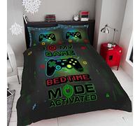 GC GAVENO CAVAILIA Housse de Couette à Rayures géométriques, Parure de lit de Luxe en Polycoton Doux, Gamer-Multicolore, lit Simple (135 x 200cm)