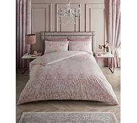 GC GAVENO CAVAILIA Housse de Couette damassée, Facile d'entretien, Polycoton pour lit Simple, Housse de Couette imprimée, Rose