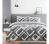 GC GAVENO CAVAILIA Housse de Couette Double avec taies d'oreiller, en Polycoton Respirant, réversible, Lavable, Gris Anthracite