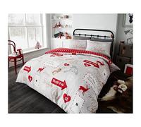 GC GAVENO CAVAILIA imprimée Parure de lit de Luxe avec Housse de Couette Respirante et Motif Licorne, Polycoton, Naturel, Double