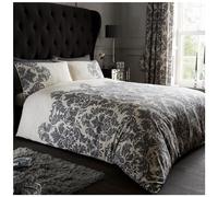 GC GAVENO CAVAILIA Just Contempo Parure de lit damassée avec Housse de Couette et taies d'oreiller Motif Floral Crème (200 x 200cm)