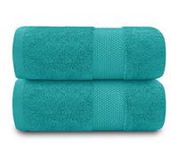 GC GAVENO CAVAILIA Lot de 2 draps de Bain résistants à la décoloration, 700 g/m², de qualité supérieure, Extra absorbants, 100% Coton, égyptien, Bleu Sarcelle