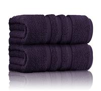 GC GAVENO CAVAILIA Lot de 2 draps de Bain Ultra Doux et Super absorbants 550 g/m² 100% Coton Texture Ligne Violet 80 x 140 cm