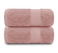 GC GAVENO CAVAILIA Lot de 2 Serviettes de Bain Douces en Coton égyptien - 700 g/m² - Absorbantes l'eau - Collection hôtel - Rose pâle - 177,8 x 313,1 cm