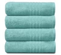 GC GAVENO CAVAILIA Lot de 4 draps de Bain Extra Larges en Coton égyptien - Serviettes absorbantes et à séchage Rapide - Aqua