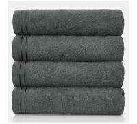 GC GAVENO CAVAILIA Lot de 4 Grandes Serviettes de Bain en Coton égyptien très absorbantes - Serviettes de Bain Extra Douces - Séchage Rapide - 450 g/m² - Lavables - 75 x 135 cm