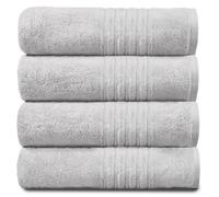 GC GAVENO CAVAILIA Lot de 4 Serviettes Douces pour Salle de Bain en Coton égyptien très absorbantes Blanc