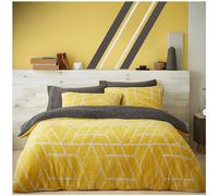 GC GAVENO CAVAILIA Parure de lit Double en Polaire avec Housse de Couette et taies d'oreiller Ocre