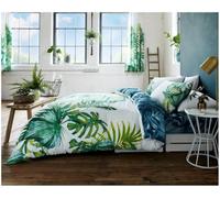 GC GAVENO CAVAILIA Leaf Duvet Set Gaveno Cavalia Parure de lit avec Housse de Couette et taie d'oreiller Motif Feuilles Tropicales, Polyester et Coton, Multicolore, King