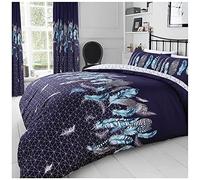 GC GAVENO CAVAILIA Parure de lit imprimée de qualité supérieure avec Housse de Couette en Coton mélangé - Taille Double - Bleu Marine (200 x 200cm)