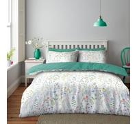 GC GAVENO CAVAILIA Parure de lit Simple en Microfibre Florale (135 x 200 cm) - Housse de Couette Respirante avec taie d'oreiller - Lavable