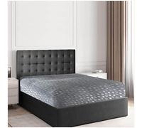 GC GAVENO CAVAILIA Peluche Couette en Polaire, Drap-Housse Doux et Moelleux, Parure de lit Chaude et Confortable Ultra Douce, Polyester, Gris, King-Fitted Sheet