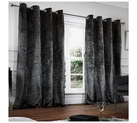 GC GAVENO CAVAILIA Rideaux à œillets en Velours écrasé pour Chambre à Coucher - Isolation Thermique - Anthracite - 168 x 228 cm