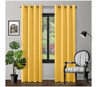 GC GAVENO CAVAILIA Rideaux occultants à œillets pour Chambre à Coucher/Salon Ocre Grande Porte 168 x 228 cm