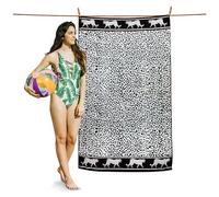 GC GAVENO CAVAILIA Serviette de Plage en Coton 500 g/m² - Serviette de Plage Extra Large 100 x 180 - Anti-Sable, séchage Rapide, légère, Serviette de Yoga et de Natation