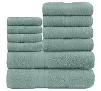 GC Gaveno Cavailia Toronto Lot de 10 Serviettes absorbantes de qualité supérieure, Super Douces et Confortables, 450 g/m², Bleu Canard