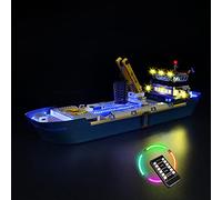 GC Kit d'éclairage pour Lego City Ocean Exploration Ship 60266 (le kit Lego n'est pas inclus) (télécommande)
