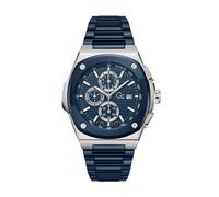 Gc Montre à affichage analogique 'Coussin' marine / argent, Taille One Size