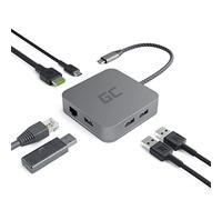 GC® USB-C HUB 6 en 1 Adapteur Station d'accueil (3X USB 3.0, HDMI 4K, Ethernet, USB-C) avec Power Delivery 87W pour MacBook Pro, Dell XPS et Compatible avec la Prise en Charge de Dex Samsung S10 / S9