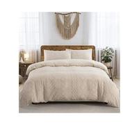 gC7aHx8 Parrure de Lit Parure de lit bohème Toutes Saisons, 2/3 pièces, Housse Couette capitonnée à Motif géométrique Chic, Non Incluse Doux(Khaki,EU King(240x220cm))