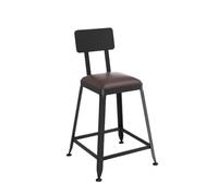 gC7aHx8 Tabouret de Bar Small with Backrest Leather Seat Without Iron Bar Stool Restaurant High Stools Chaise Haute Cuisine