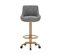 gC7aHx8 Tabouret de Bar Tabouret de Bar pivotant à poulie Universelle for Table d'îlot, Chaise Salle Manger, Tabouret Haut sédentaire for ménage Chaise Haute Cuisine(Grigio)